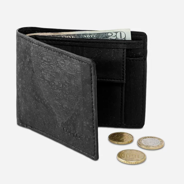 Geldbörse mit Münzfach (schwarz)