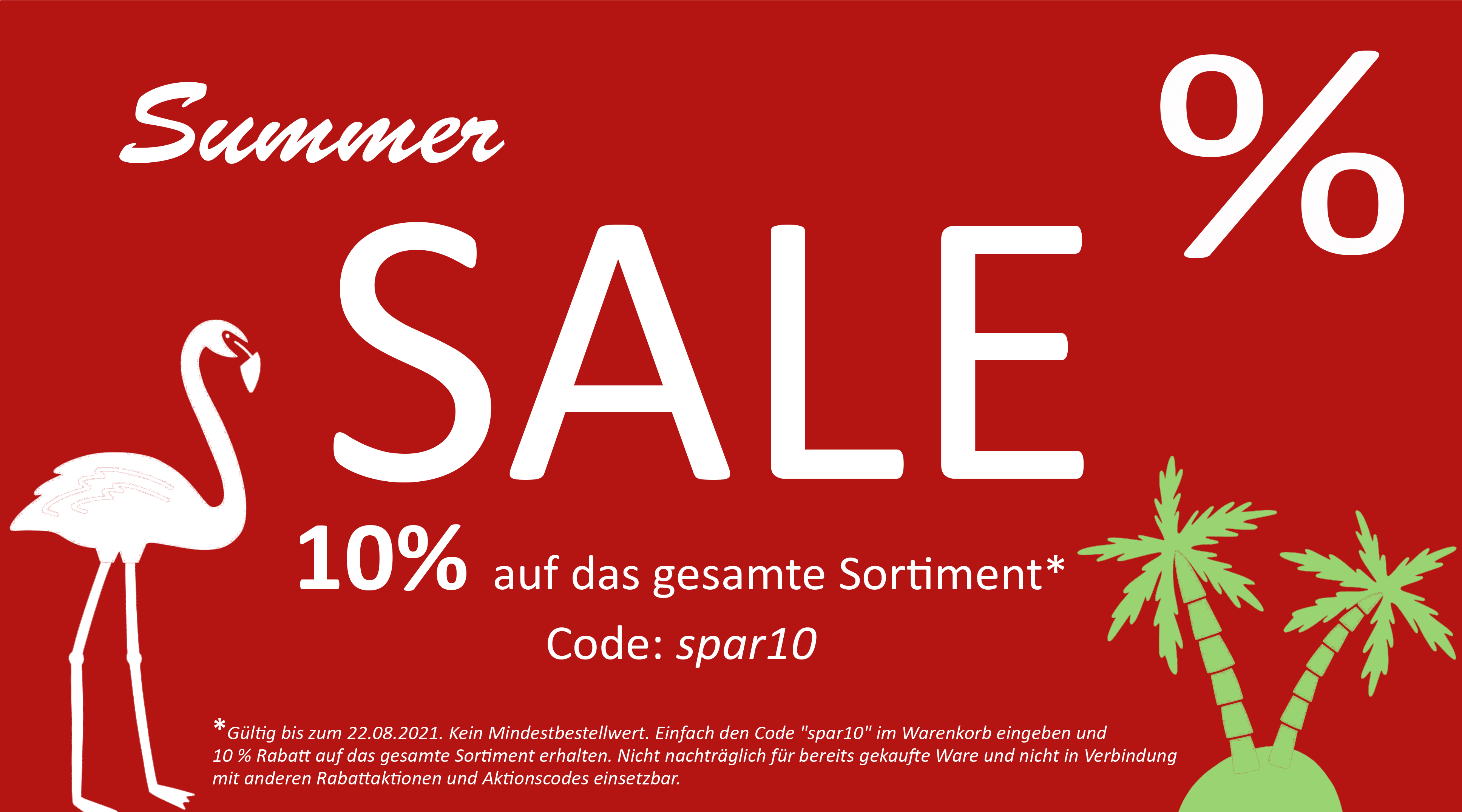 Summer SALE – Wir schenken dir 10% Rabatt!