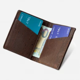 Kork Geldbörse Minimalist mit Münzfach (braun)
